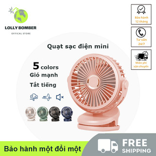 Quạt mini sạc điện 10000 mah quạt kẹp GF07 Quạt sạc điện mini kẹp bàn,Quạt mini tích điện thông minh xoay 360 độ chạy êm