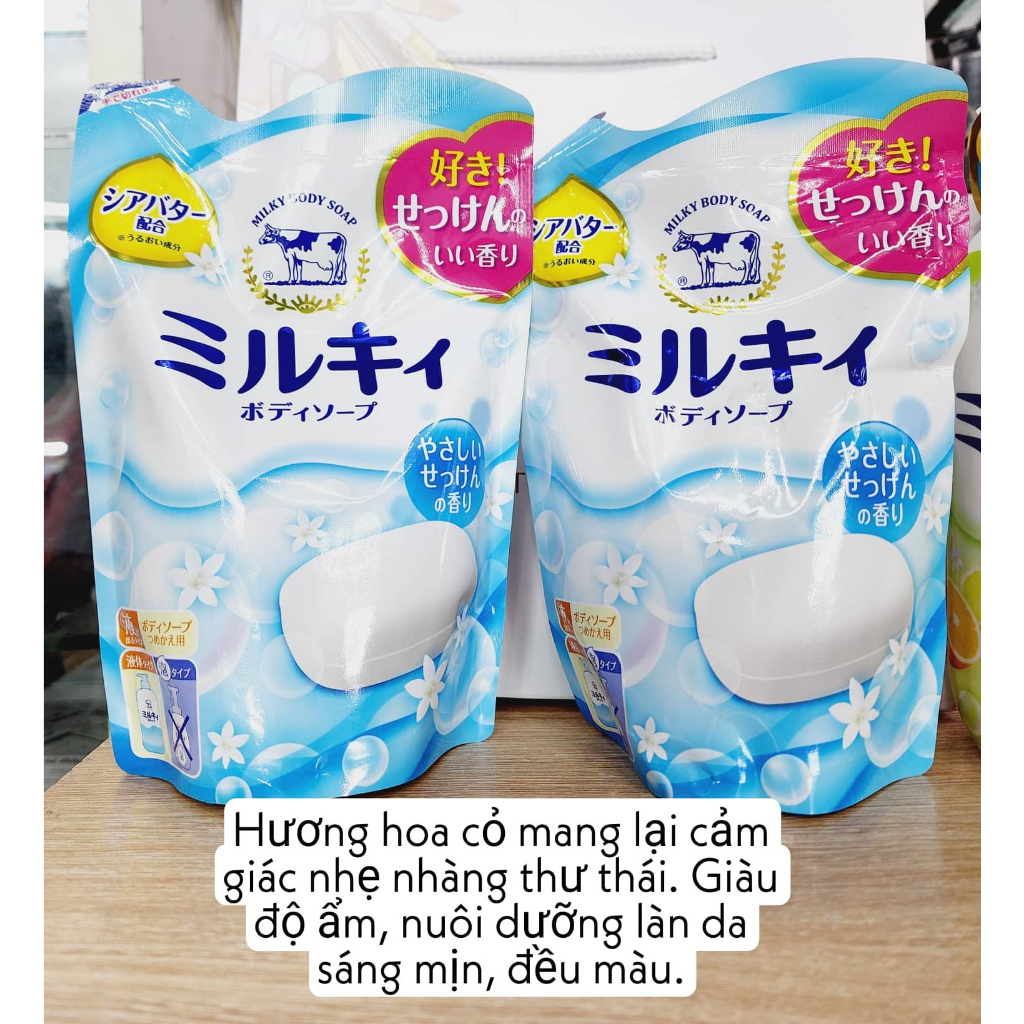Sữa tắm Milky Body Soap Cow Nhật Bản làm sạch, mềm mịn và làm sáng làn da