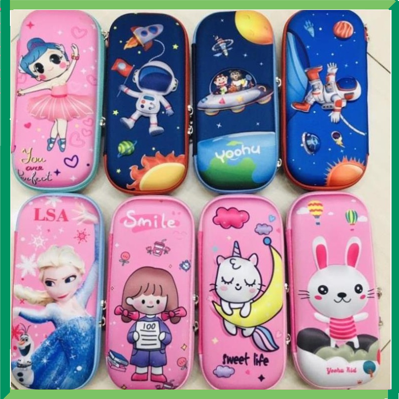 Hộp bút họa tiết hình 3D siêu nhẹ / Ví đựng bút hình ảnh 3D