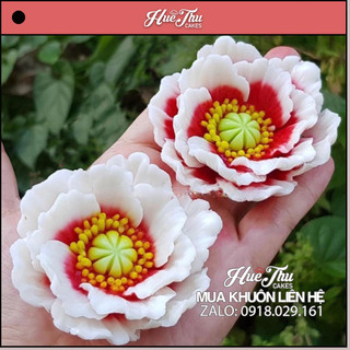 Khuôn silicon Hoa Mẫu Đơn Thái 7cm đổ tạo hình cho bánh rau câu 3D, 4D