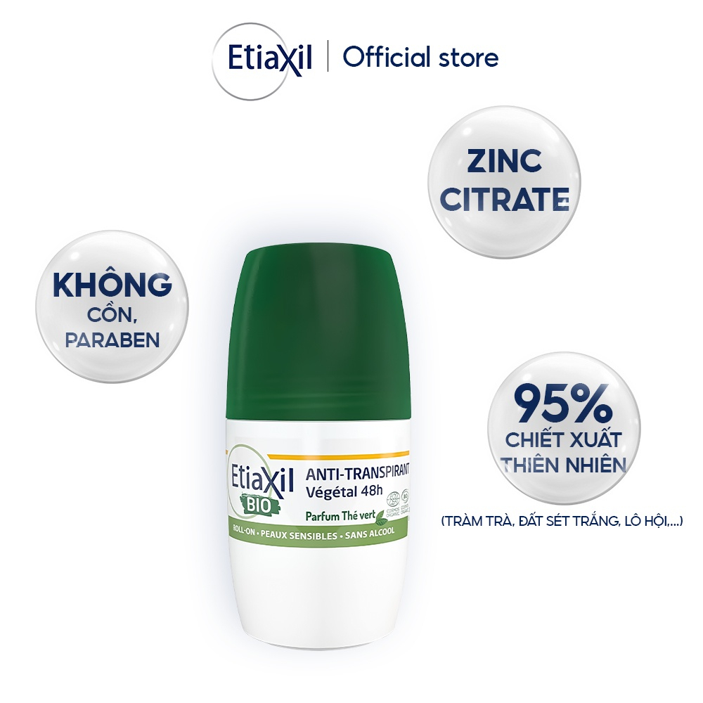 Lăn khử mùi Etiaxil hỗ trợ cải thiện mùi hôi hiệu quả chính hãng Pháp 15ml NPP Shoptido