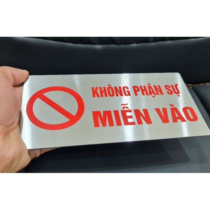 [ SP mới giảm 30%] Biển chỉ dẫn không phận sự miễn vào bằng inox 304 chất lượng cao