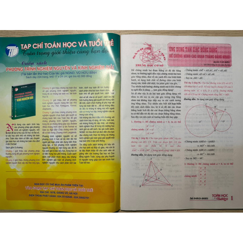Sách - Toán học và tuổi trẻ tháng 3 năm 2023