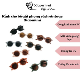 Kính cho bé gái, kính cho bé trai phong cách Vintage Anh chống tia UV, chống lóa mỏi mắt SF1053