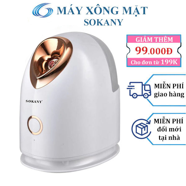 Máy xông hơi mặt SOKANY dung tích 100ml, nhiệt độ phù hợp hơi toả đều mạnh, không bị bắn tia nước - 6880