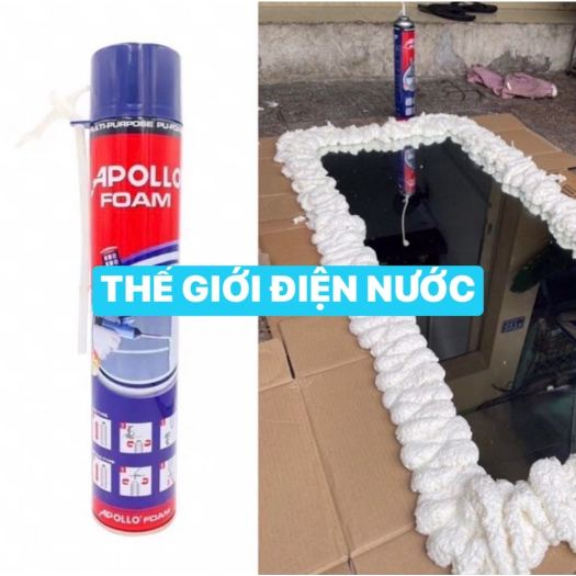 Keo Bọt Nở Apollo Foam 750ml, Bosny Foam, Rockiya - Xịt Bọt Gương - Bọt Nở Chống Thấm Kivo