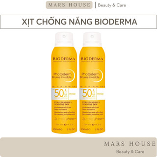 Xịt chống nắng cho mặt & body bioderma photoderm brume invisible spf50+ 150ml