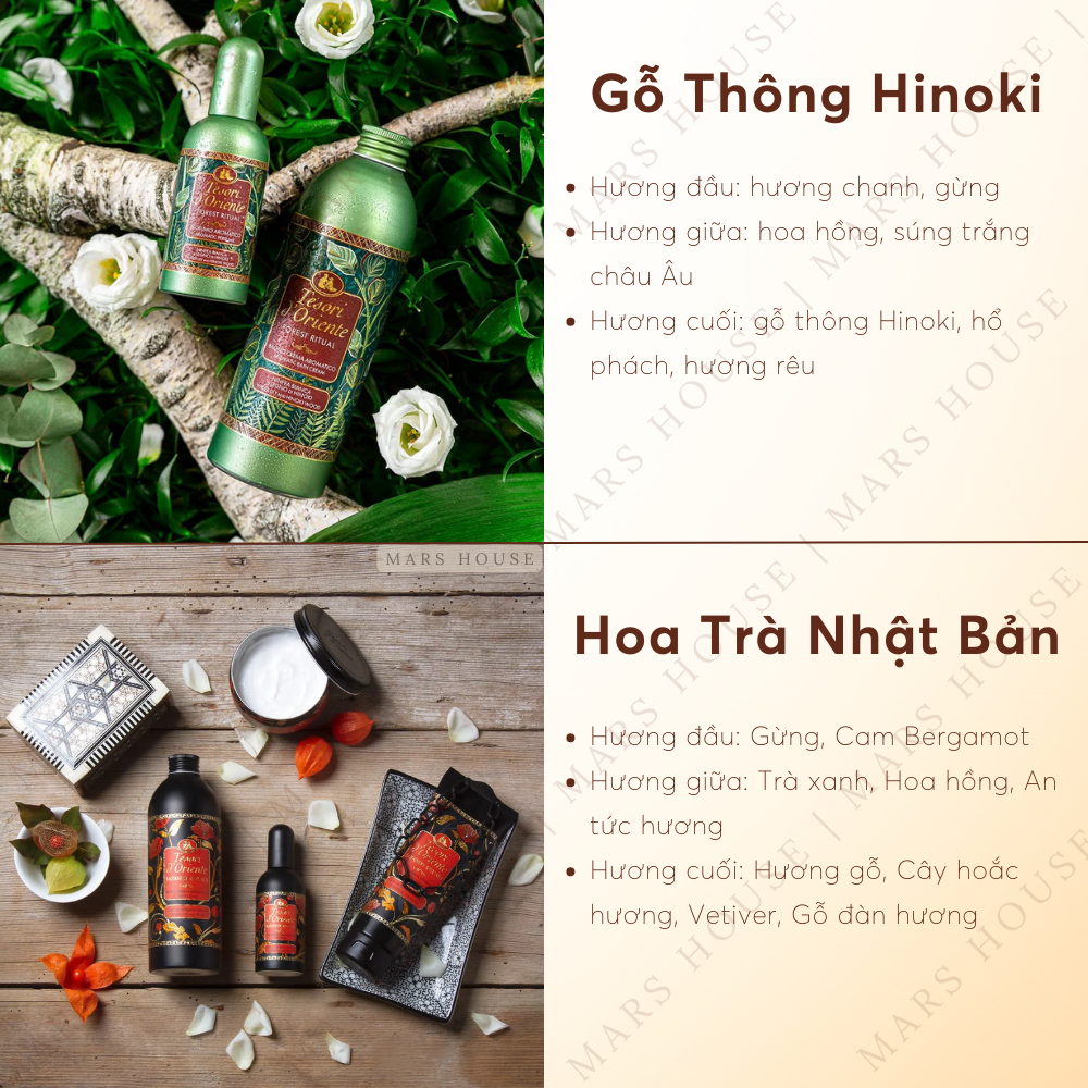 Sữa Tắm Nước Hoa Tesori d'Oriente Chính Hãng Cao Cấp Italia 250ml - 500ml
