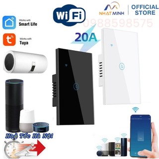 Công Tắc Điều Khiển Bình Nóng Lạnh Thông Minh Wifi Bluetooth Tuya Smart Life, Điện Áp Tối Đa 4400W 20A, Cài Đặt Hẹn Giờ