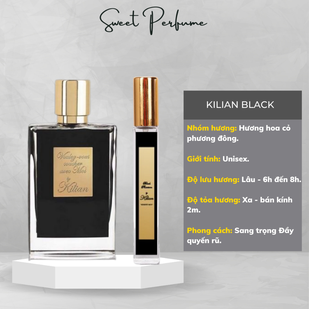 Nước Hoa Nam Rắn Đen Killian Black Phantom Memento Mori Chiết 10ml - Ấm Áp, Sang Trọng Đầy Quyến Rũ