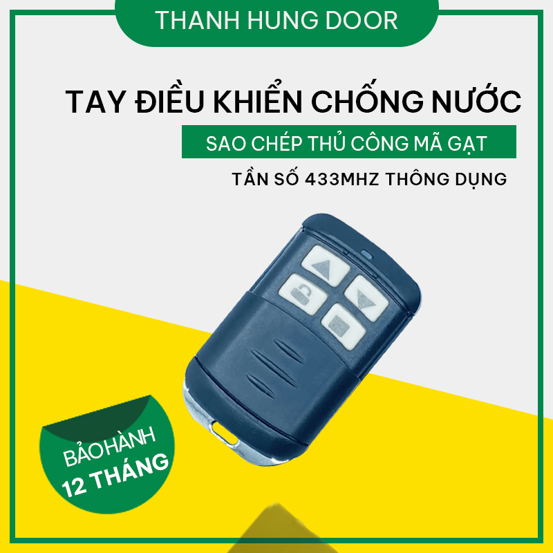Tay Điều Khiển Cửa Cuốn Mã Gạt, Remote Cửa Cuốn Phím Chống Nước, An Toàn Làm Chìa Cửa Cuốn Nhanh Chóng Nút Màu Trắng