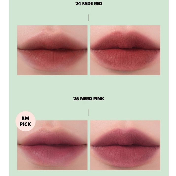 Combo Son kem lì Romand Zero Velvet Tint  + Son Thỏi Romand Zero Matte Lipstick