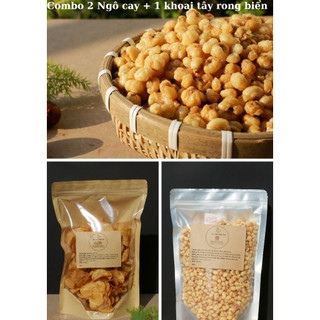 Combo 3 sản phẩm: 2 bắp sấy tỏi ớt + 1 khoai tây rong biển