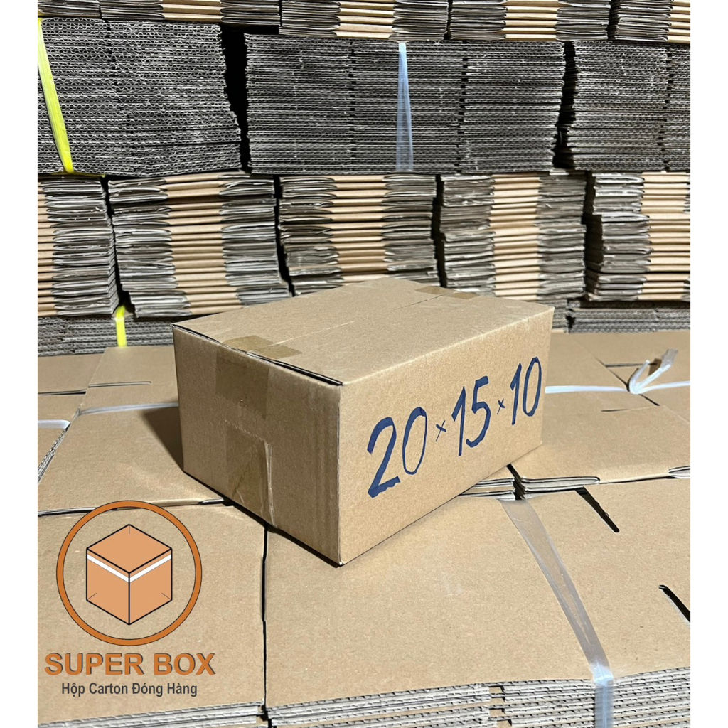 20x15x10(cm) Combo 100 hộp Carton Shipcod đóng gói hàng.