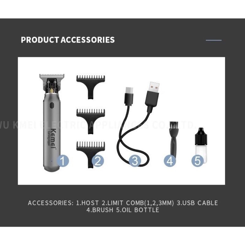 Tông đơ chấn viền  KEMEI KM-1757 kẻ vẽ sắc nét CÔNG SUẤT CAO