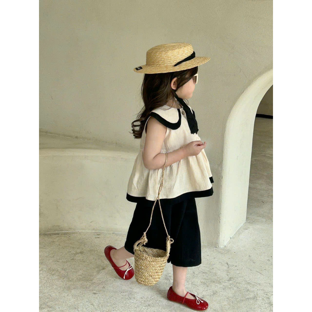 Bộ đũi gân cổ tiểu thư cho bé