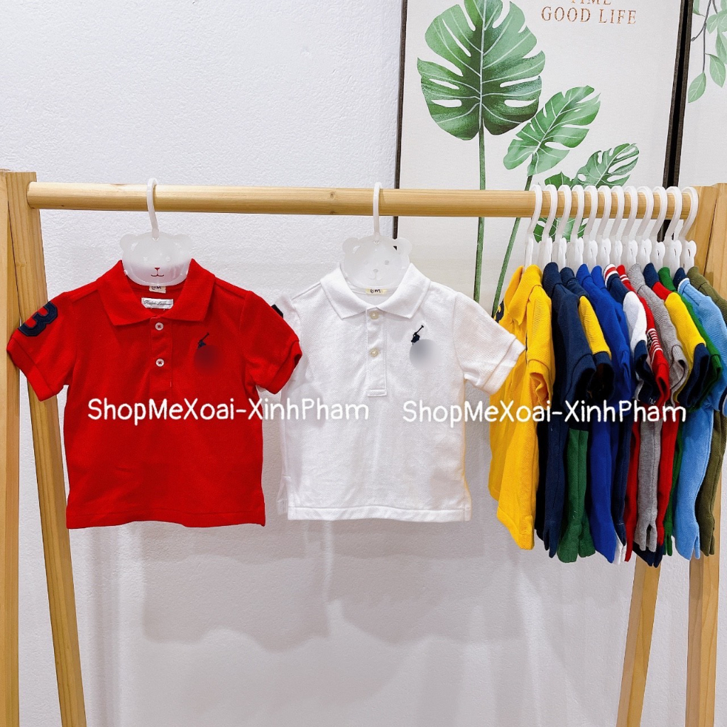 [Size 6-9M 7-9kg] Áo Polo bé trai hiệu Ral..ph Lau..ren cao cấp xuất dư