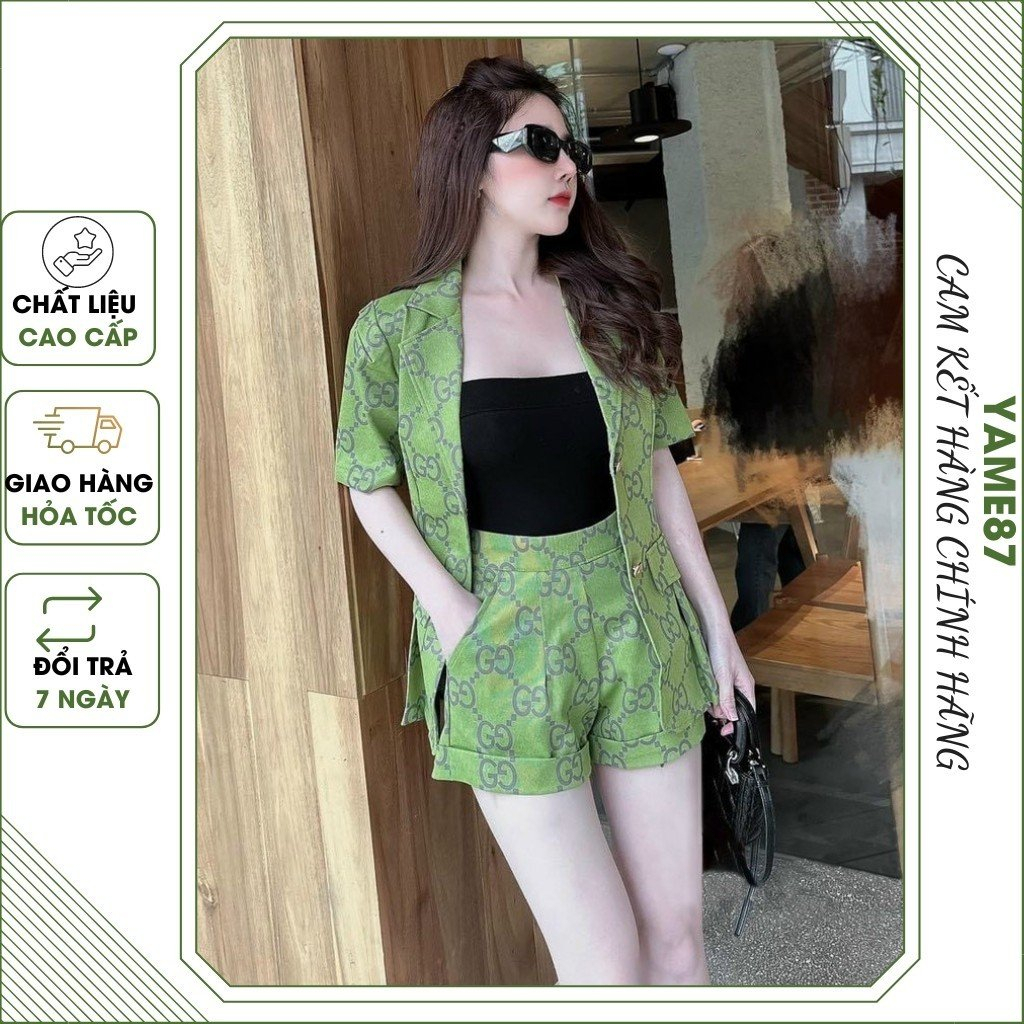 Set GG - set bộ- set vest thiết kế chất vải UMi Nhật co giãn 4 chiều sang chảnh đi chơi đi dạo phố