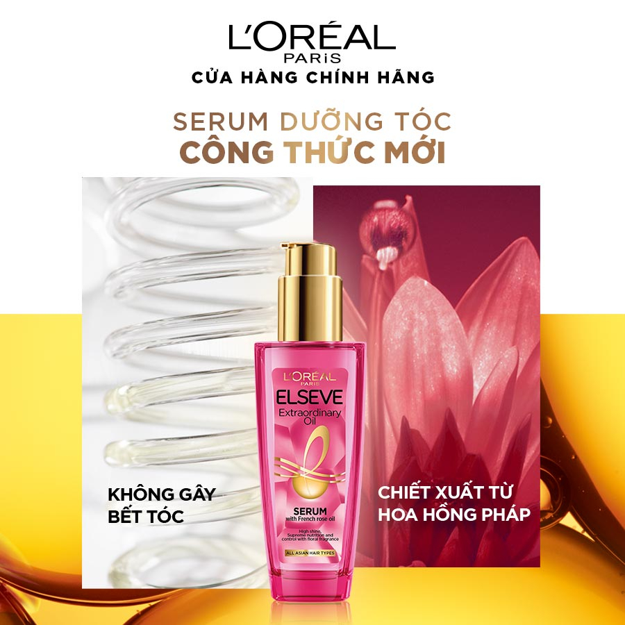 Dầu dưỡng Tóc Chiết Xuất Hoa Hồng L’Oréal Paris Elseve Extraordinary Oil Serum 100ml