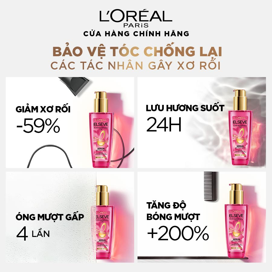 Dầu dưỡng Tóc Chiết Xuất Hoa Hồng L’Oréal Paris Elseve Extraordinary Oil Serum 100ml