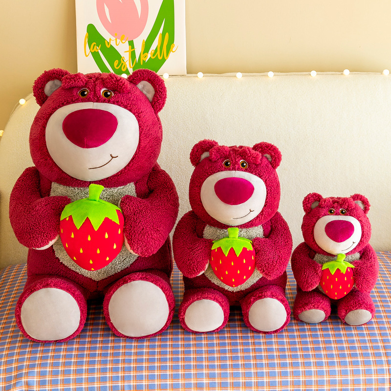 Gấu Lotso Dâu, Gấu Tai Dâu Cao Cấp có mùi thơm- Gấu Dâu Ôm Dâu