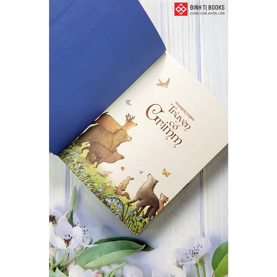 Truyện cổ Grimm - Truyện cổ tích minh họa màu đọc trước giờ đi ngủ cho trẻ từ 6 - 16 tuổi - Đinh Tị Books