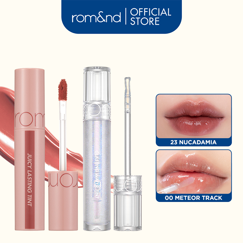 Combo Son Tint Romand Juicy Lasting Tint + Son Bóng Romand Glasting Water Gloss