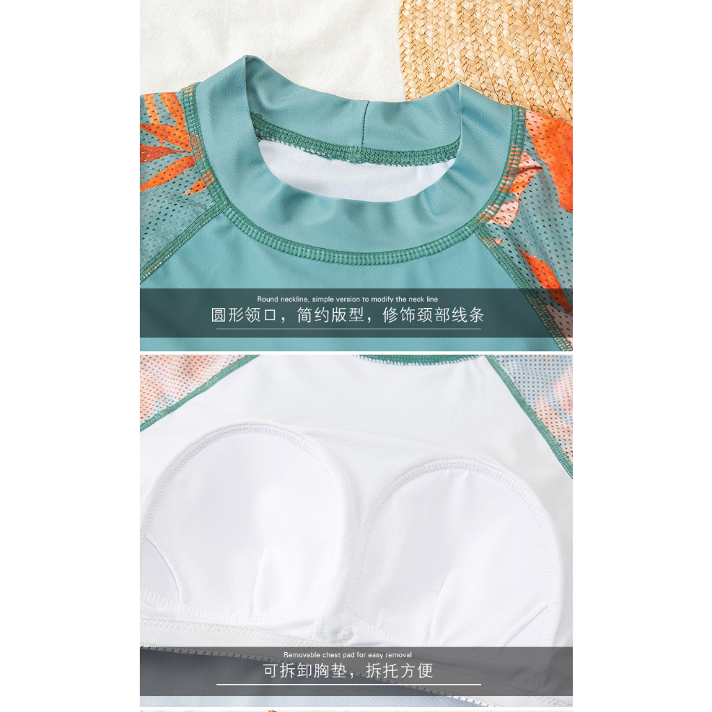 Bikini, Đồ bơi nữ ES05  áo ngắn tay + quần đùi phong cách, sành điệu