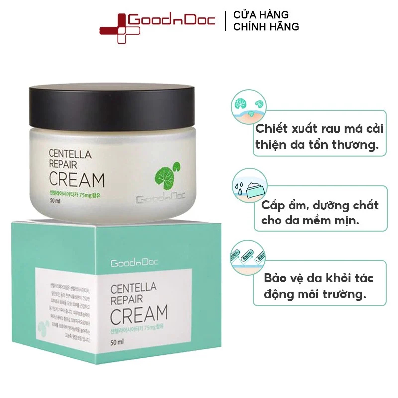 Kem dưỡng phục hồi Goodndoc Centella Repair Cream (50ml) – HANAH SKIN