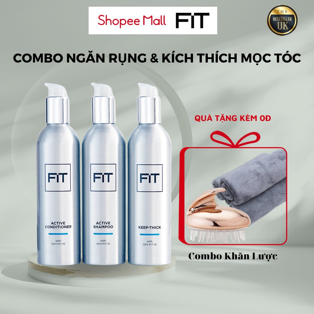 Combo3 Dầu Gội + Dầu Xả + Serum Ngăn Rụng, Mọc Tóc- 250ml FIT HAIRCARE | FIT SKINCARE