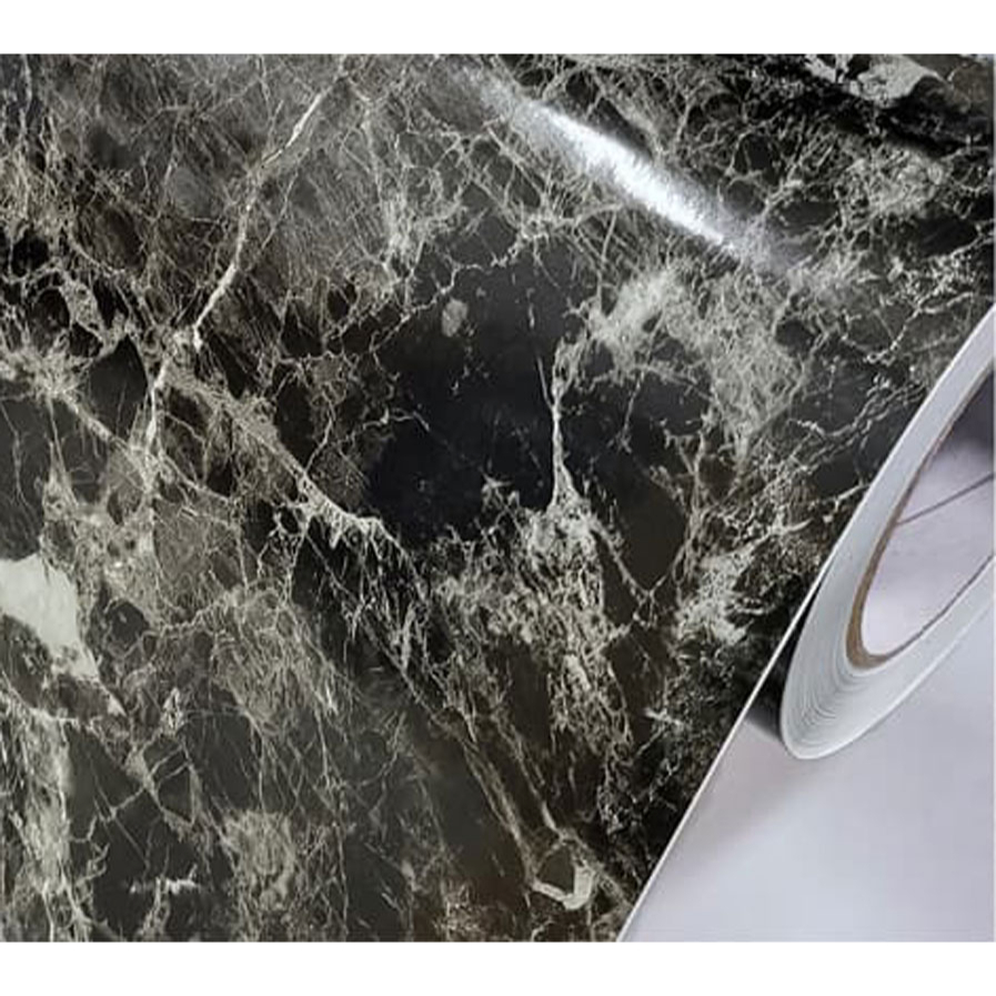 Giấy Decal Giả Vân Đá Xám Đen 3D Dán Bàn Dán Bếp Chông Nước Dầu Mỡ