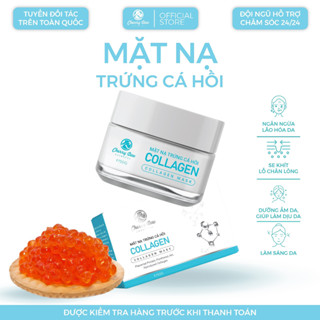 Mặt nạ ngủ CRD Cherry Đào dưỡng trắng da tinh chất Trứng Cá Hồi cấp ẩm phục hồi thải độc da 50Gr chính hãng