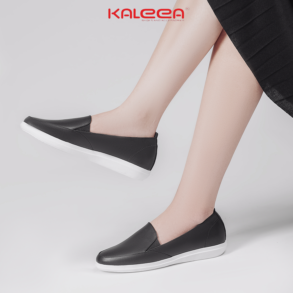 Giày Bệt Nữ Đế Cao 2.5cm Da Mềm Đi Siêu Nhẹ Êm Chân Đi Đế Chống Trơn Trượt KALEEA - MO619
