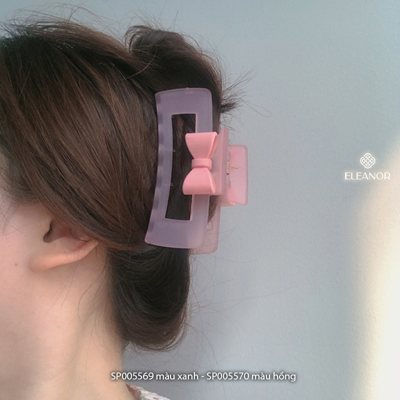 Kẹp tóc nữ càng cua Eleanor Accessories hình nơ trái tim màu sắc trẻ trung phụ kiện tóc 5569
