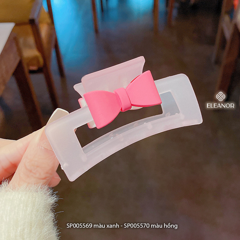 Kẹp tóc nữ càng cua Eleanor Accessories hình nơ trái tim màu sắc trẻ trung phụ kiện tóc 5569