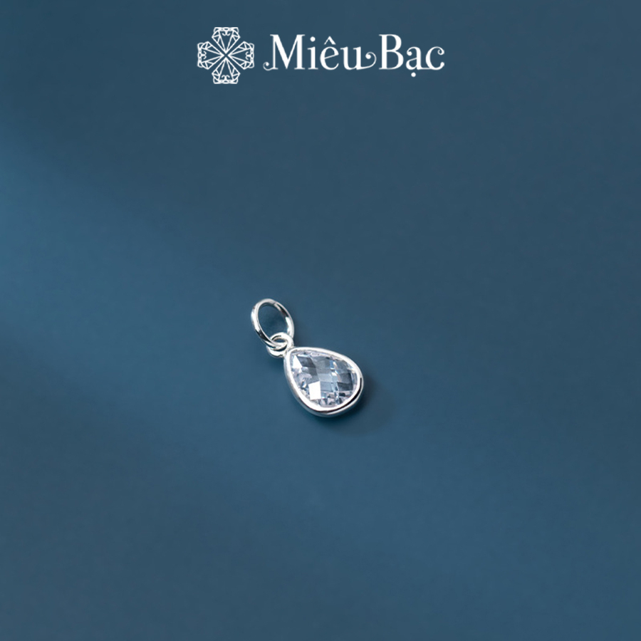Dây chuyền bạc nữ Miêu Bạc hình giọt nước dễ thương chất liệu s925 phụ kiện trang sức Hàn Quốc MD05