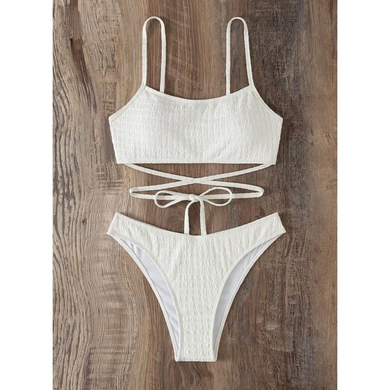 Set bikini 2 mảnh trơn đơn giản