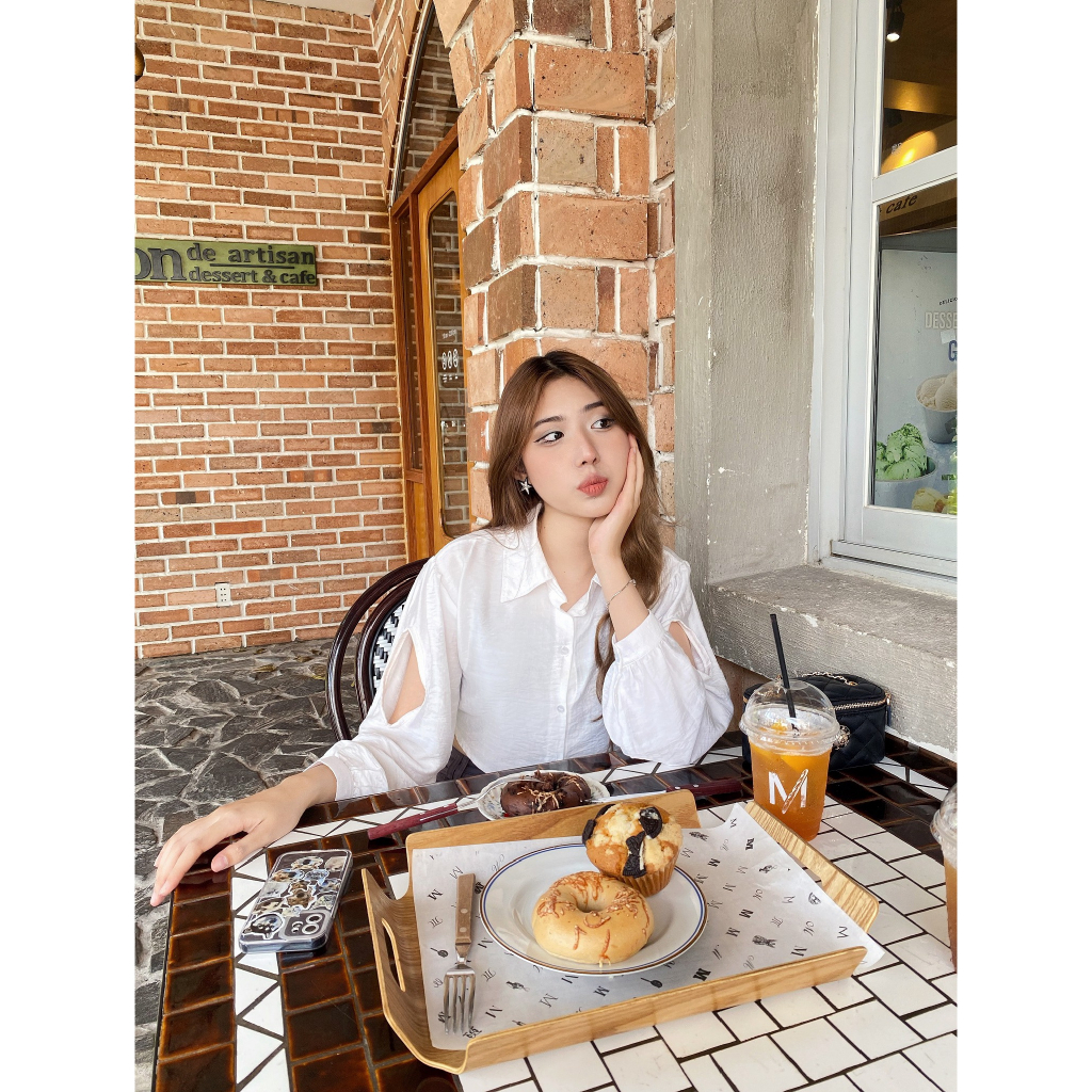 Áo sơ mi croptop QQ.CORN