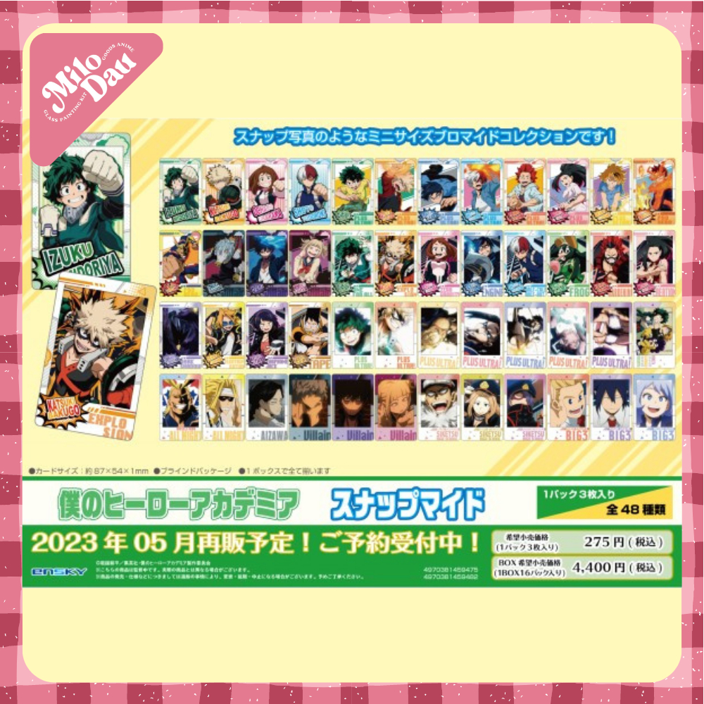 Pack Nhân Phẩm - Card Snapmide My Hero Academia ver 1