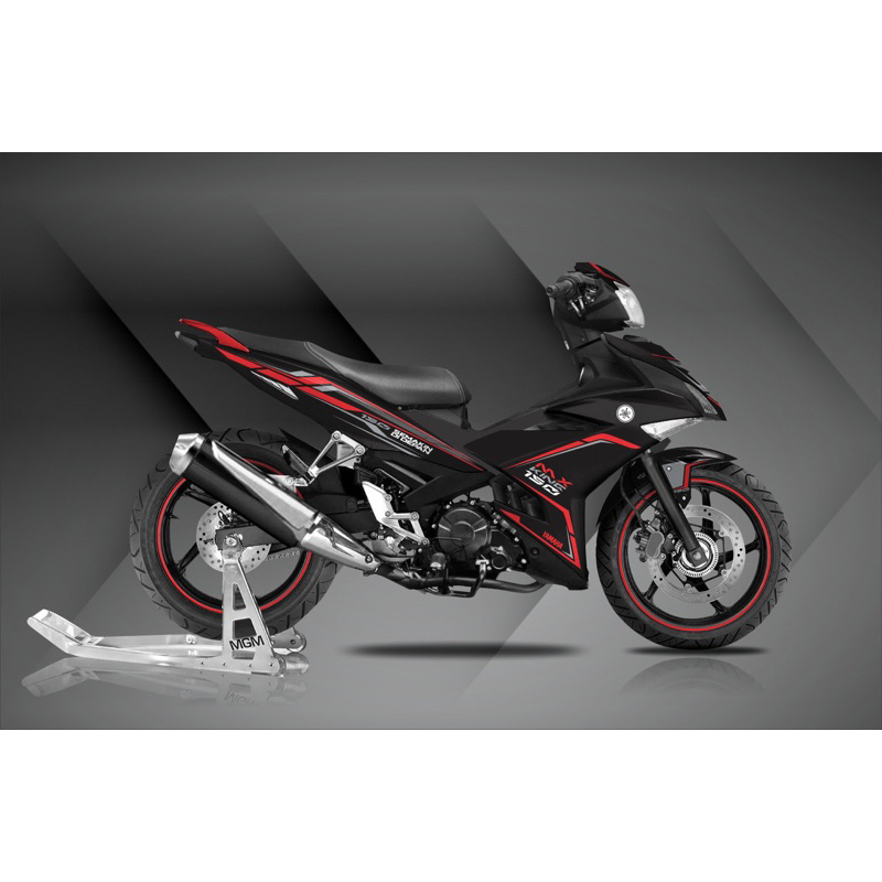 TEM TRÙM EX 150 MX Đen Chỉ Đỏ