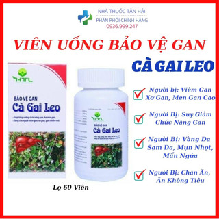Viên Uống Bổ Gan, Bảo vệ gan Cà Gai Leo. Giúp mát gan, giải độc gan, hạ men gan, ngừa viêm gan, xơ gan, Lọ 60 viên
