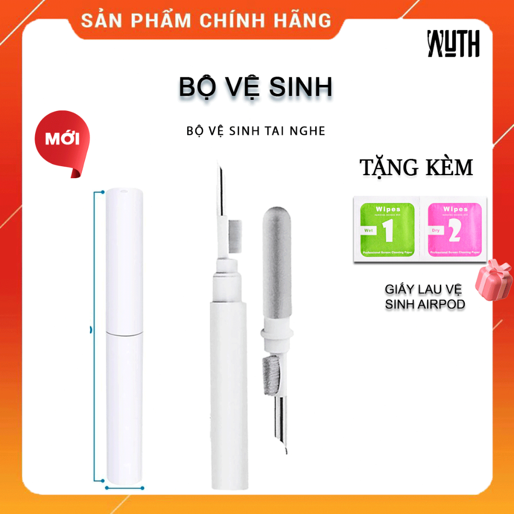 Bút vệ sinh AP dụng cụ vệ sinh tai nghe AP 3 trong 1 thông minh tiện lợi