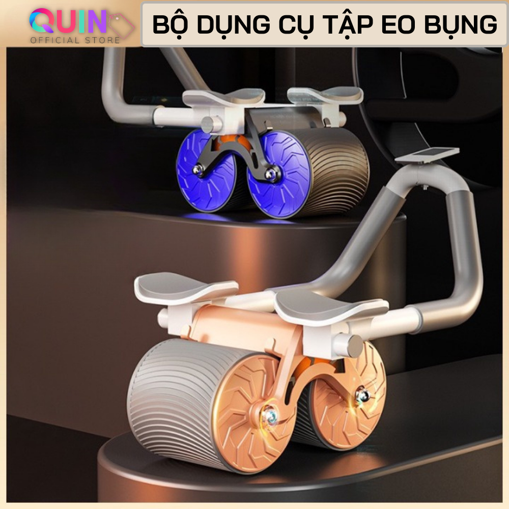 Bộ Con Lăn Tập Cơ Bụng Eo Giảm Mỡ, Tặng Kèm Thảm Lót Chân Tập Plank Tại Nhà, Có Đệm Cao Su, Hỗ Trợ Tập Yoga