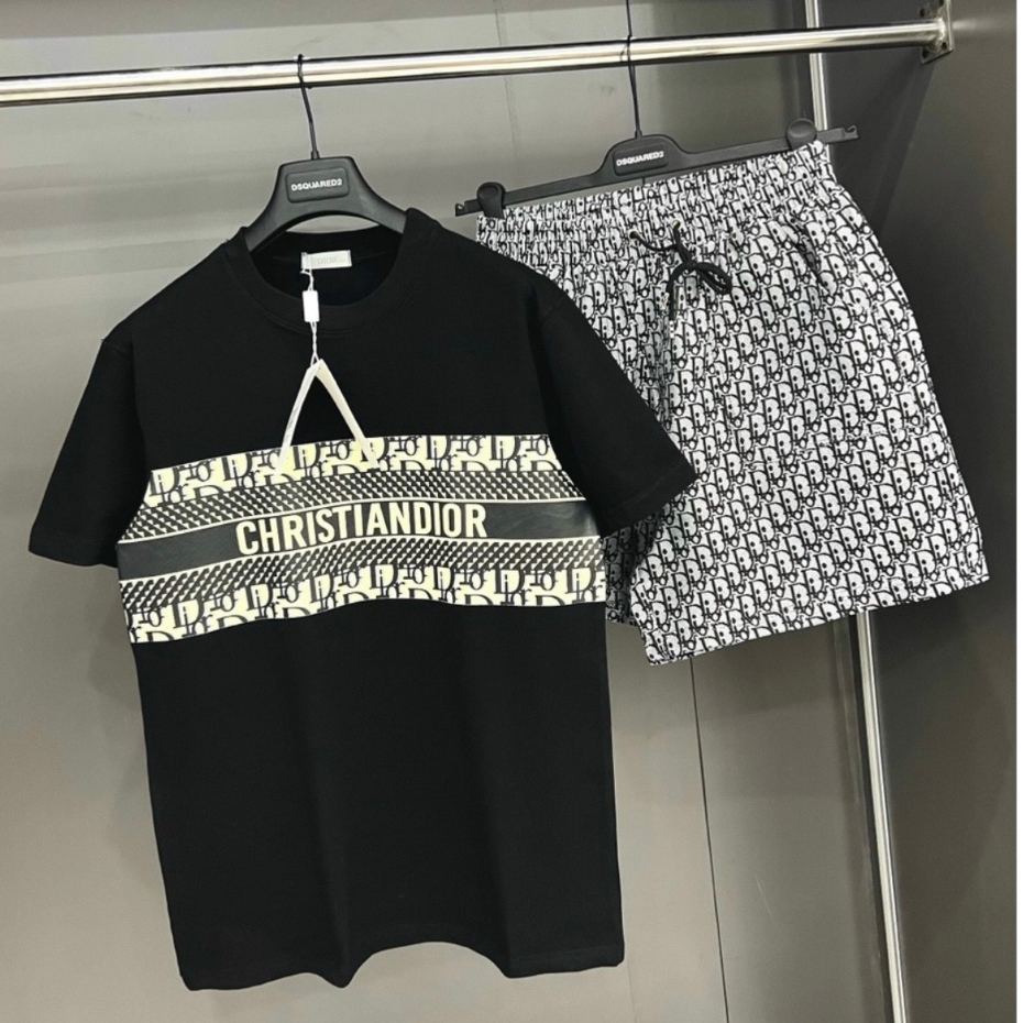 Bộ Thể Thao Dior Cộc Tay Nam Nữ Bộ Quần Áo Nam Họa Tiết Dior,Bad Boy,GC,BBR Chất Liệu Cotton Thoáng Mát Cực Hót 2023