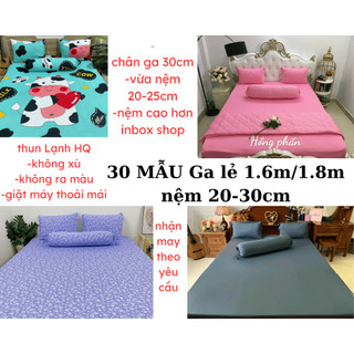 Ga thun lạnh, Bộ ga thun lạnh Hàn Quốc size 1.6m/1.8m nệm 20-25cm-Nhận may hàng đặt theo yêu cầu
