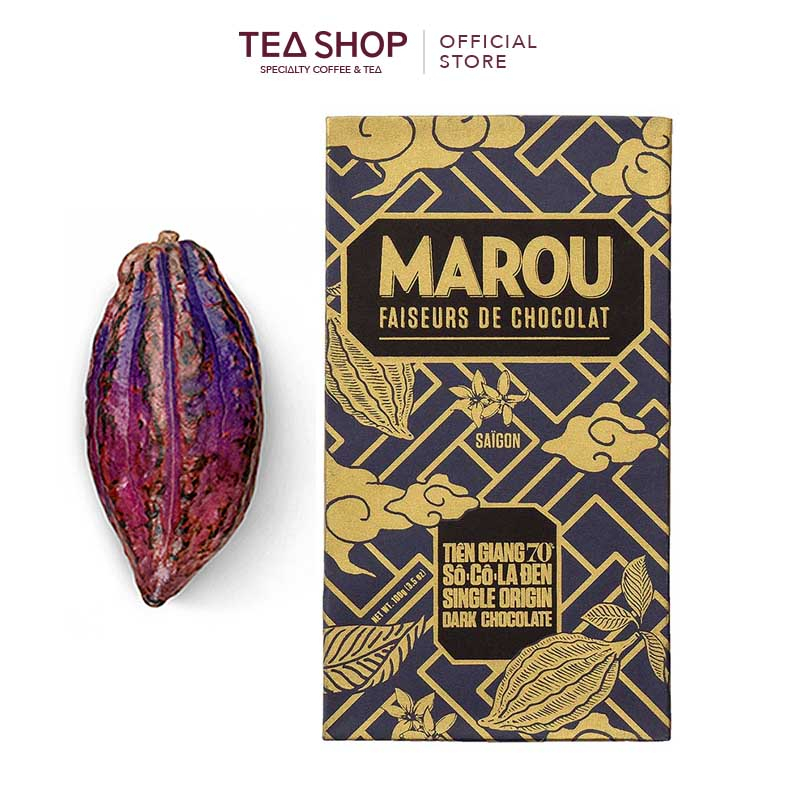 MAROU: Socola đen nguyên chất Tiền Giang 70%