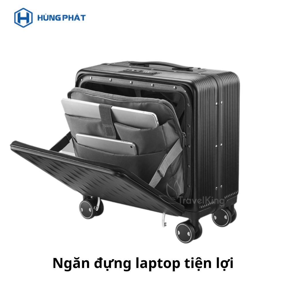 Vali Kéo Travelking Khung Nhôm Nhựa PC 808 Size 18 Bảo Hành 3 Năm