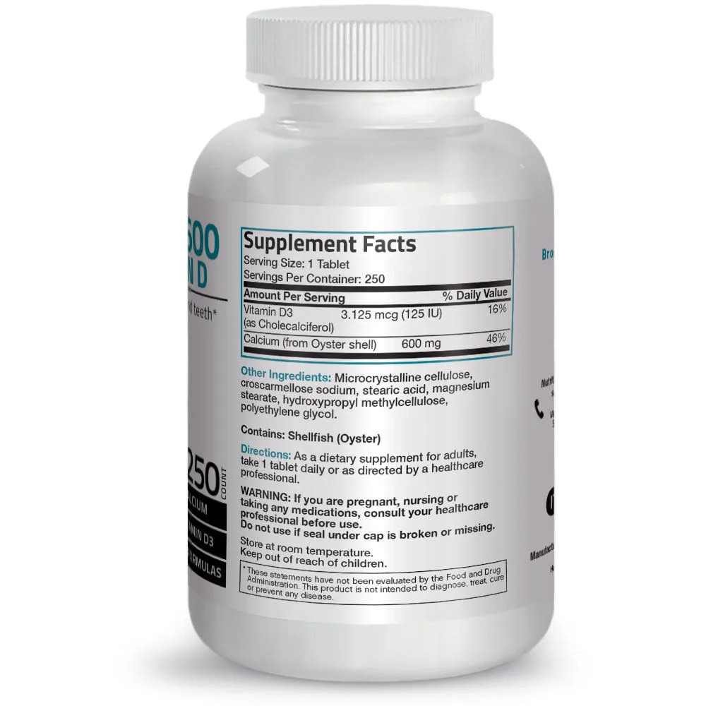 Organic Oyster Shell Calcium & D3 - 180/250 viên Mỹ - Giúp xương chắc khỏe