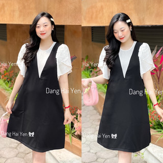 Váy xuông tay vạt chất cát hàn cao cấp mềm mát không nhăn tiểu thư