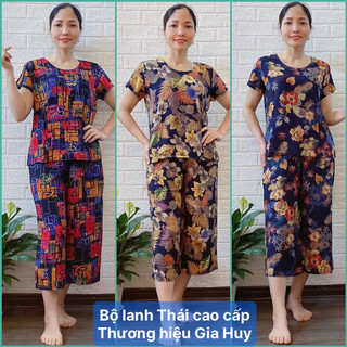 [ Sale off ] Đồ bộ trung niên Bộ Lanh Thái  size Đại Gia Huy mẫu Trung Tuổi Sớ Lửng